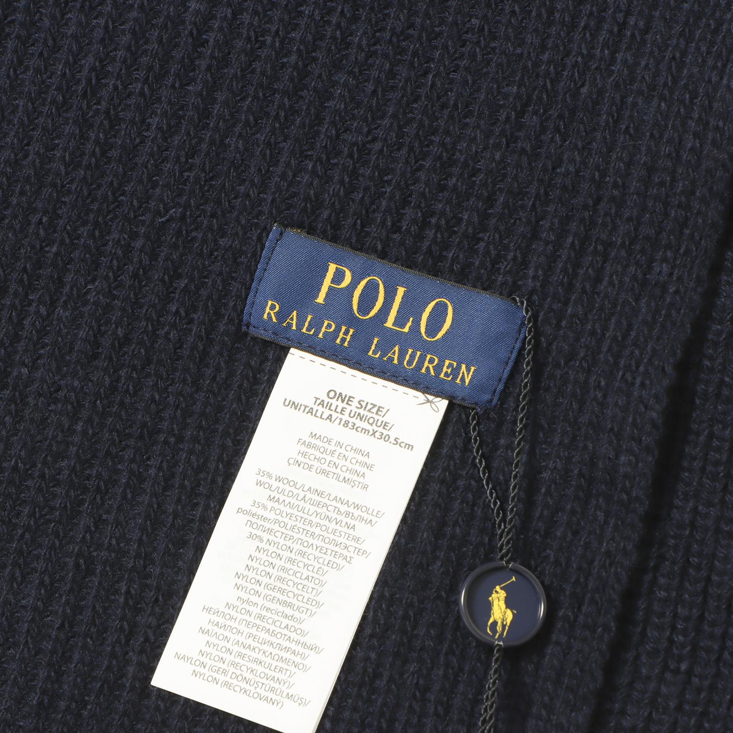  POLO RALPH LAUREN SOLID DENIM BEAR MUFFLER画像4
