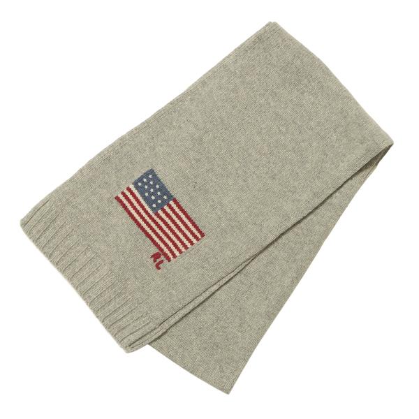 POLO RALPH LAUREN RL フラッグ マフラー グレー F