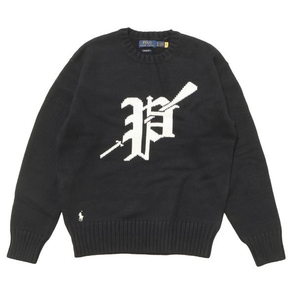 POLO RALPH LAUREN ビッグフィット コットン グラフィック セーター ブルー M