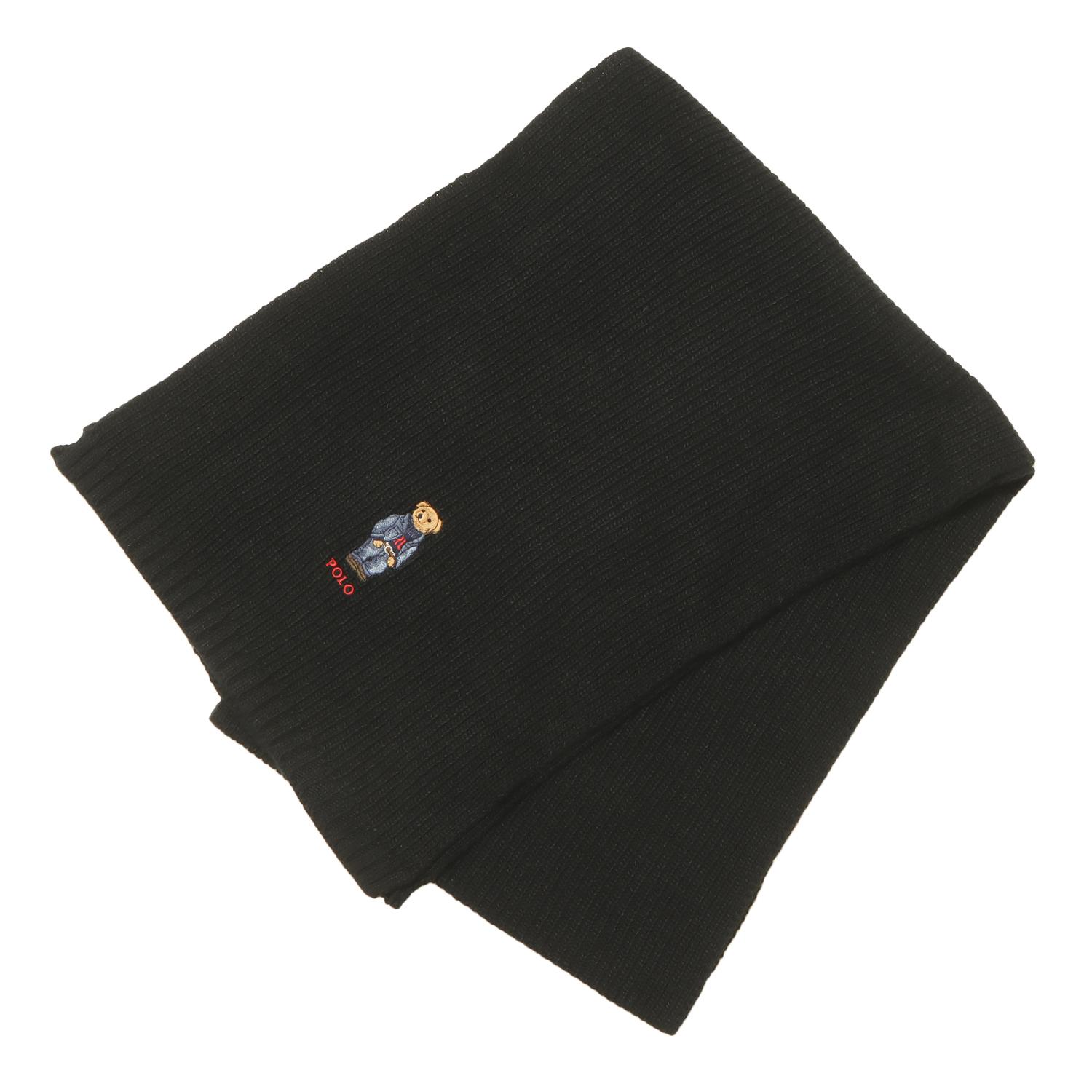 POLO RALPH LAUREN SOLID DENIM BEAR MUFFLER画像1