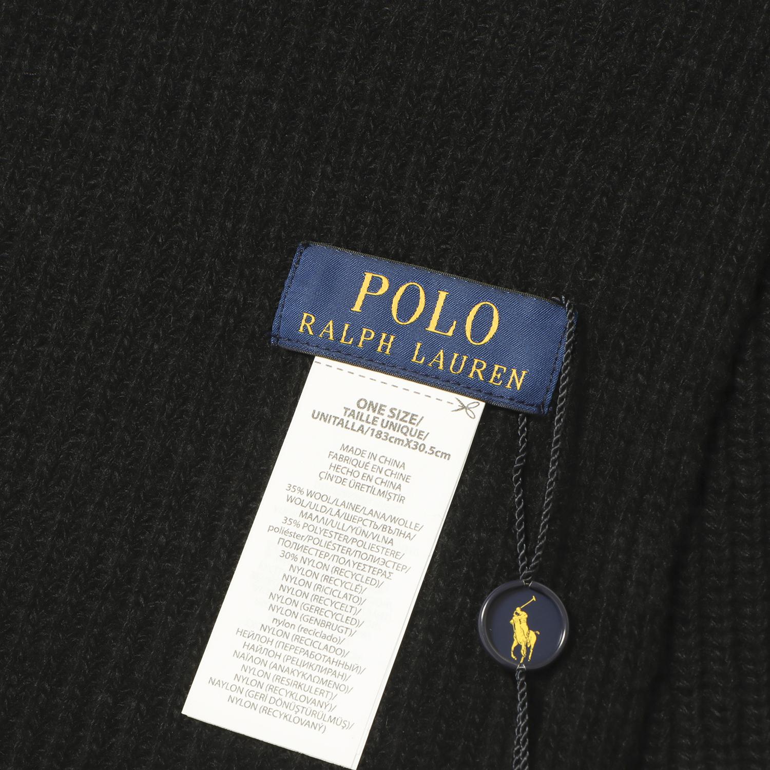  POLO RALPH LAUREN SOLID DENIM BEAR MUFFLER画像4