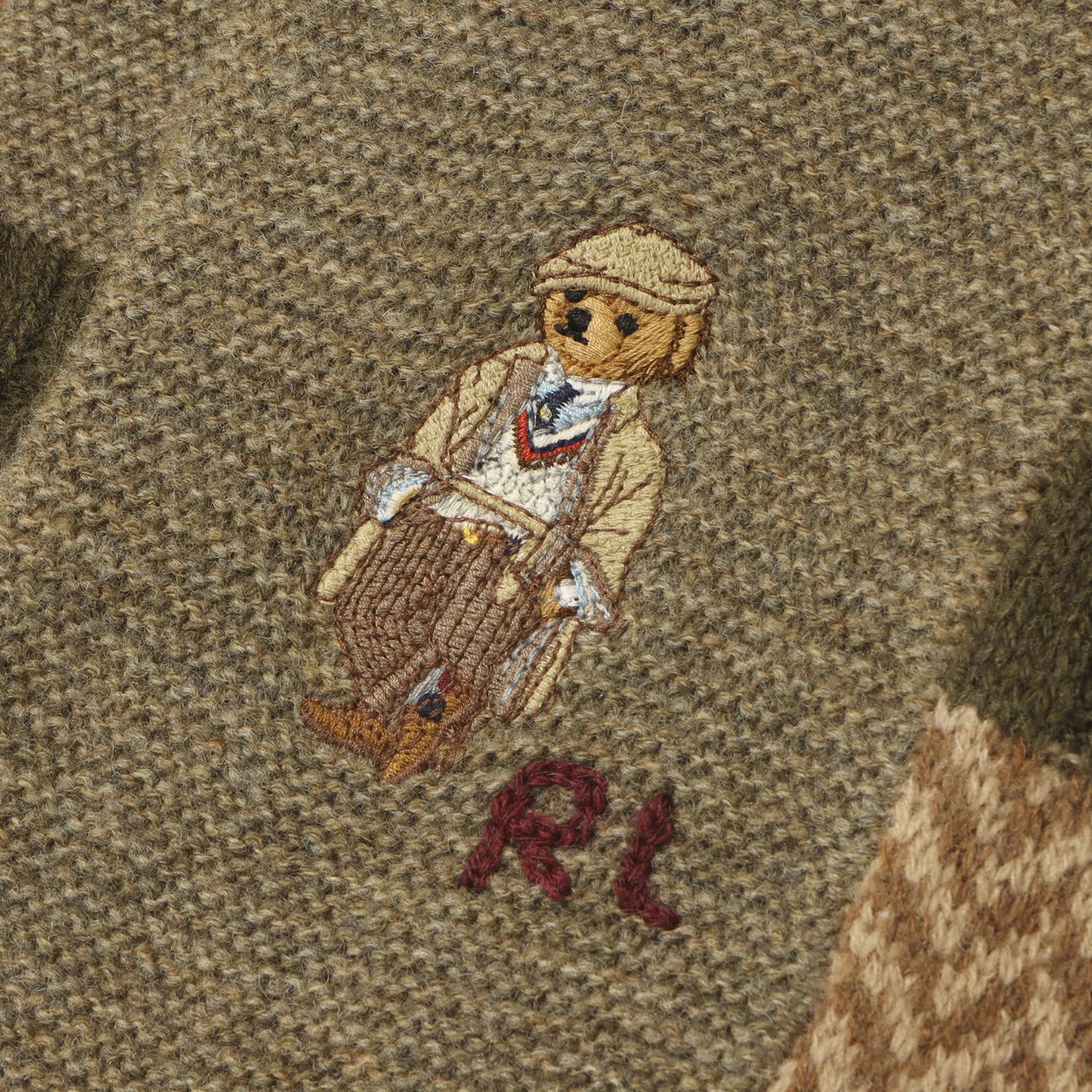  POLO RALPH LAUREN CHARLES BEAR PATCHWORK MUFFLER画像2
