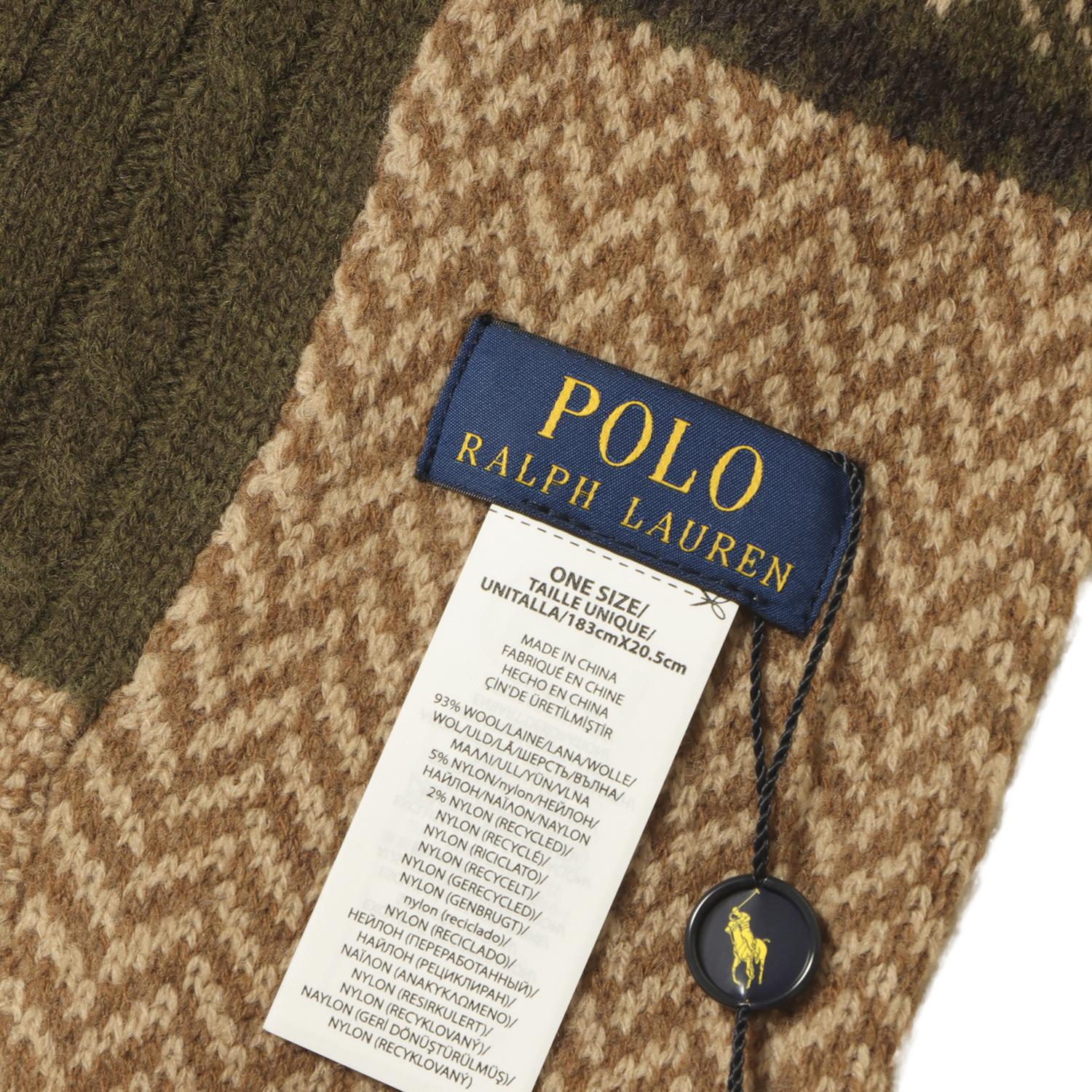  POLO RALPH LAUREN CHARLES BEAR PATCHWORK MUFFLER画像4
