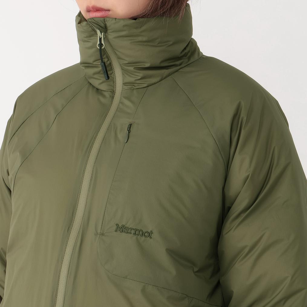 モデル：161cm / 着用サイズ：S MARMOT MARMOT W's 750FP Vertical Long Down Jacket画像4