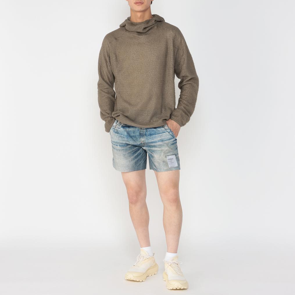 モデル：175cm / 着用サイズ：M SATISFY SATISFY GhostFleece AD Light Hoodie画像2