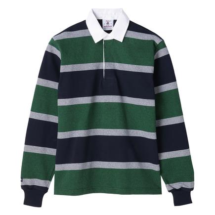 BARBARIAN ラグビーシャツロングスリーブシエラストライプ