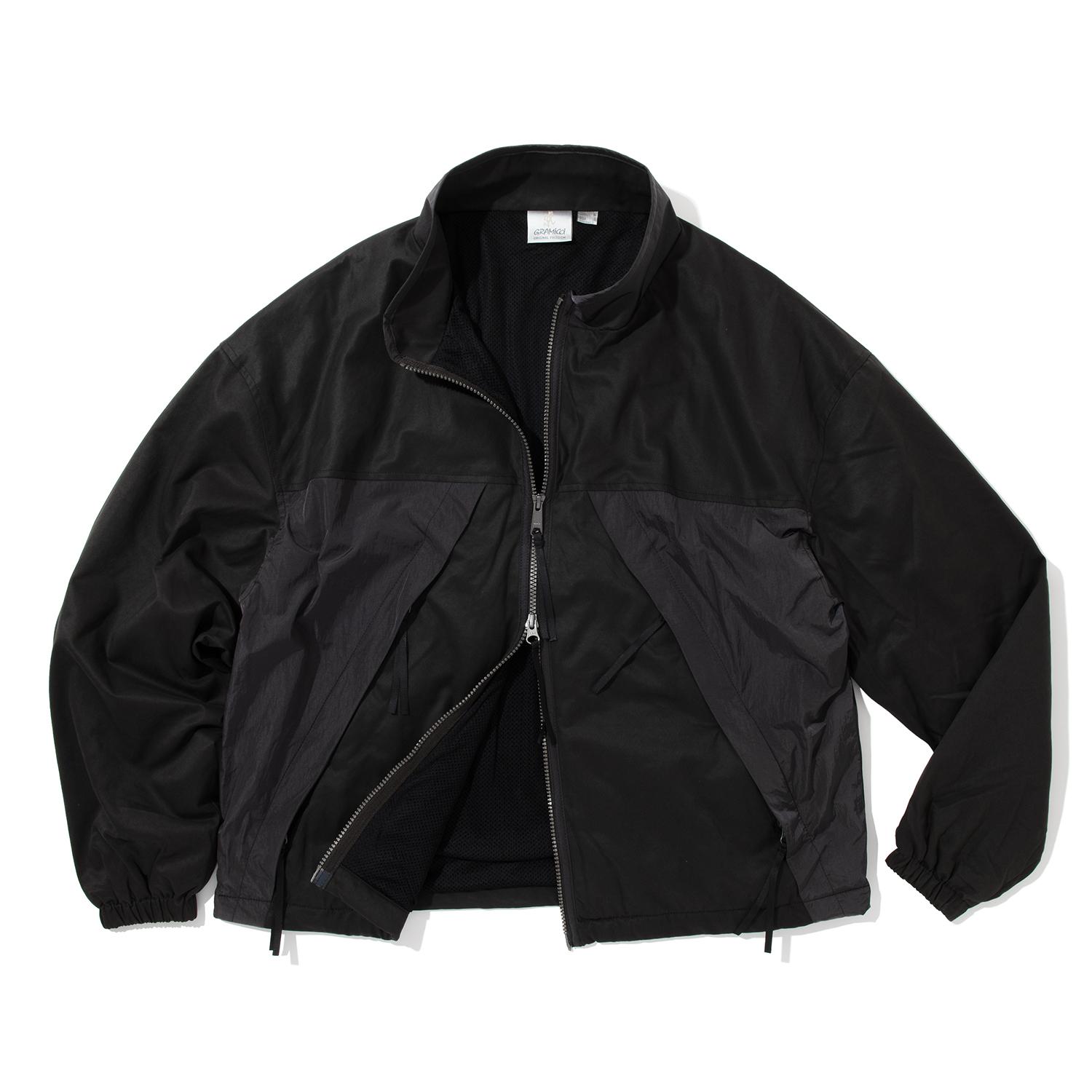 greenclothing OGA JKT ブラック Mサイズ 美品 B2858 パイルジャガード幾何柄開襟シャツジャケット(M