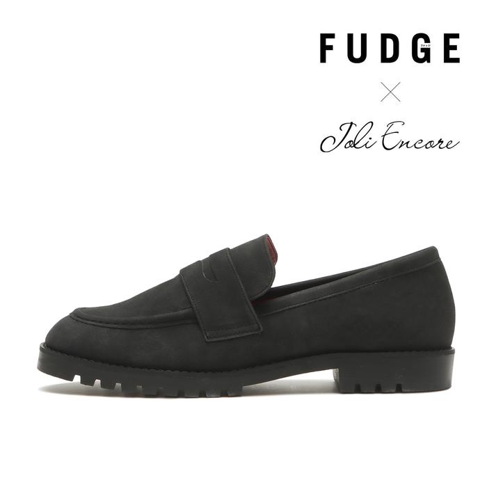 yz fB[X yJOLI ENCORE(FR)z W[EAR[ puff step2 ptXebv2 JE-2014(FUDGE) Fog Black 24.5cm