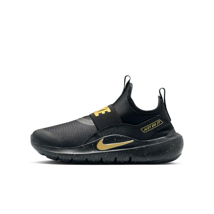 【送料無料】 ジュニア 【NIKE】 ナイキ 225-25(H)FLEX RUNNER 4 SE (GS) フレックス ランナー 4 SE GS KIM6737 001BLK/M GOLD 24.5cm