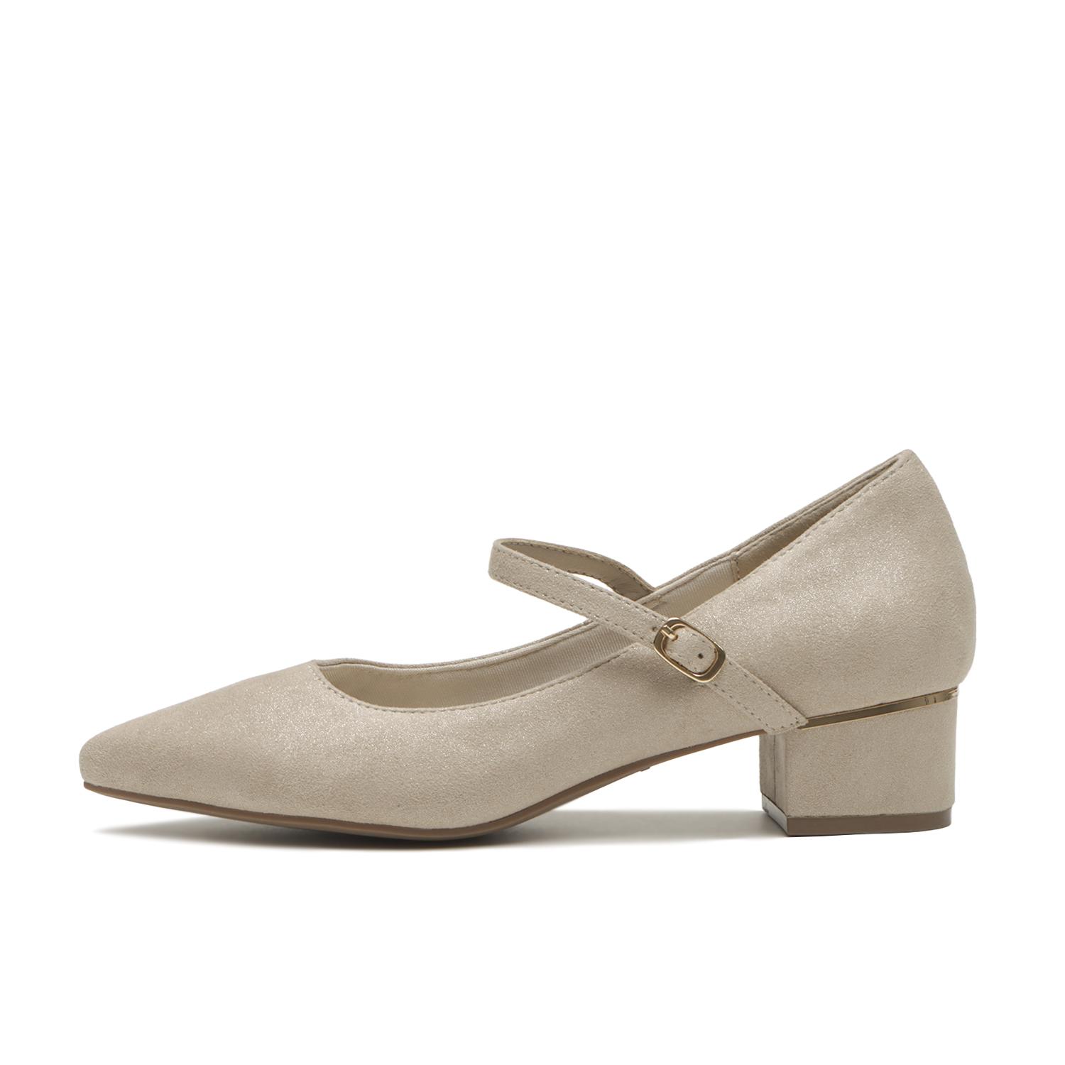 ABC Select Puff Pointed Strap Pumps 4 W5080 CHAMPAGNE — photo 1 of 8