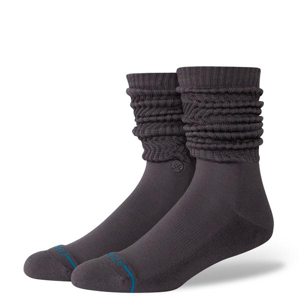 STANCE SOCKS アイコン スラウチ クルー グレー L