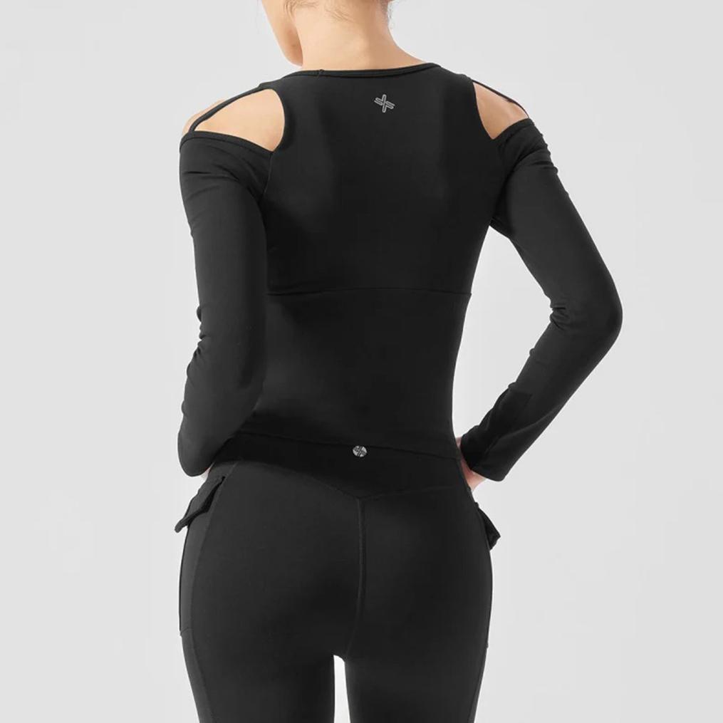  XEXYMIX XEXYMIX Comfort Up Shoulder Cut L/S Bra Top画像3