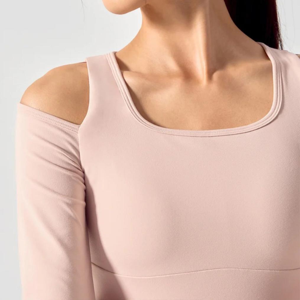  XEXYMIX XEXYMIX Comfort Up Shoulder Cut L/S Bra Top画像2