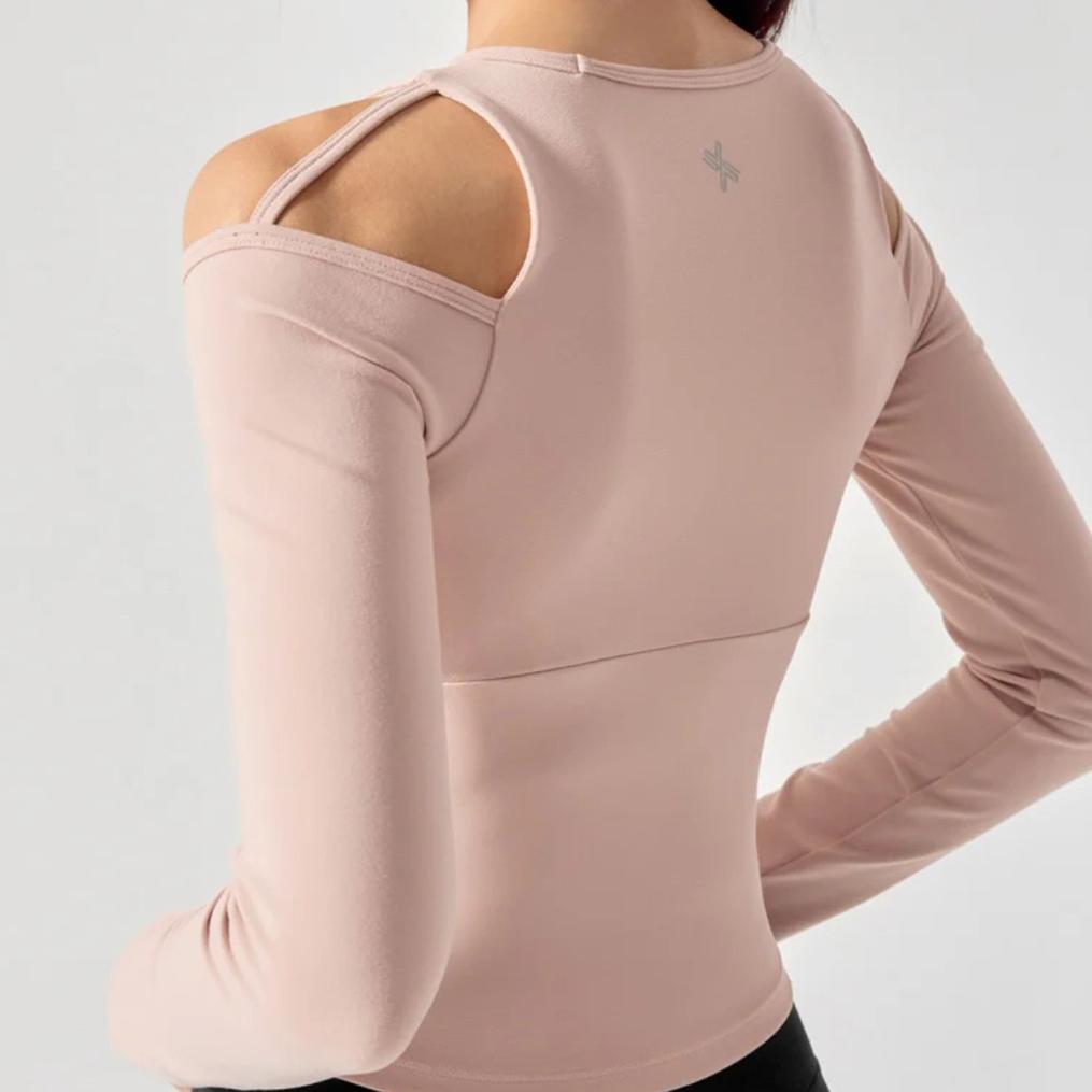  XEXYMIX XEXYMIX Comfort Up Shoulder Cut L/S Bra Top画像4