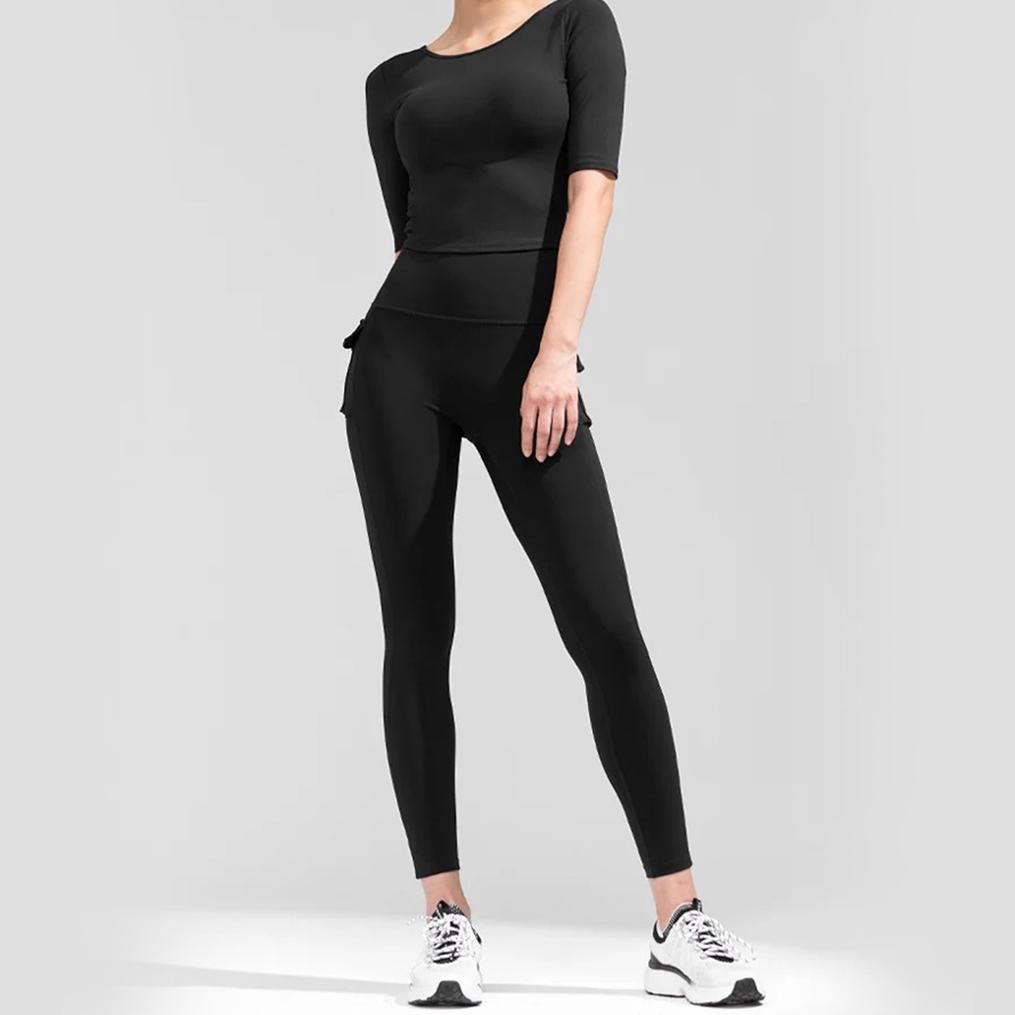  XEXYMIX XEXYMIX Open Back Half Sleeve Bra Top画像5