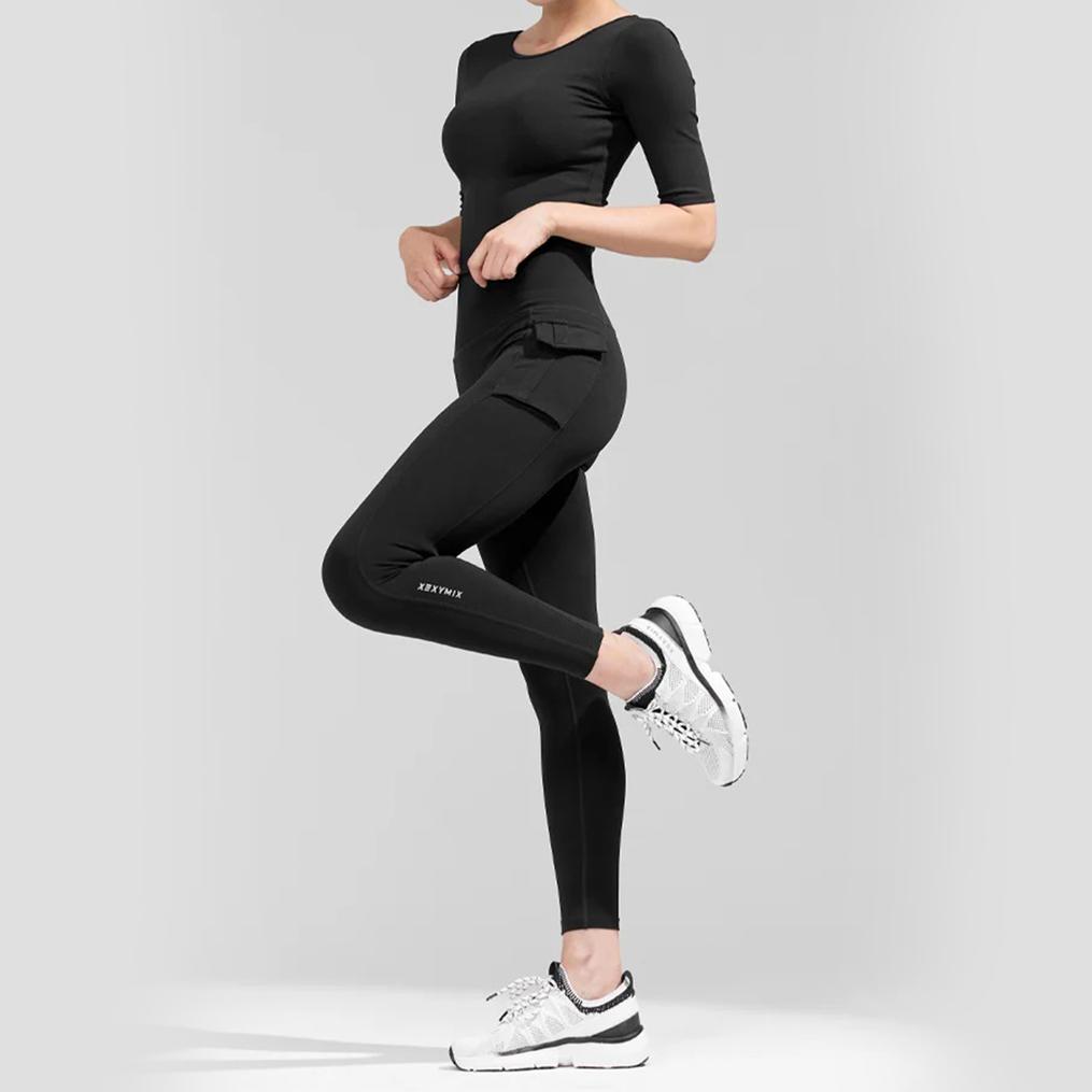  XEXYMIX XEXYMIX Open Back Half Sleeve Bra Top画像8