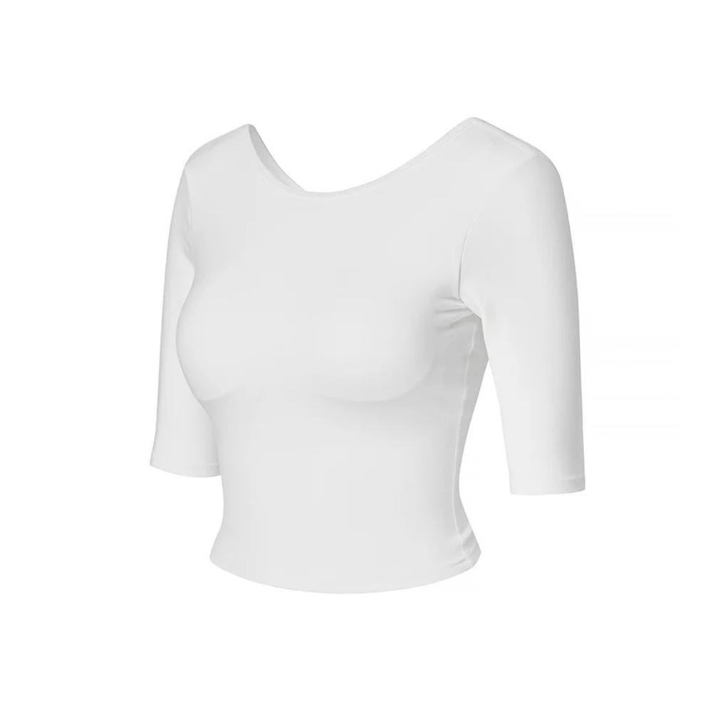  XEXYMIX XEXYMIX Open Back Half Sleeve Bra Top画像9