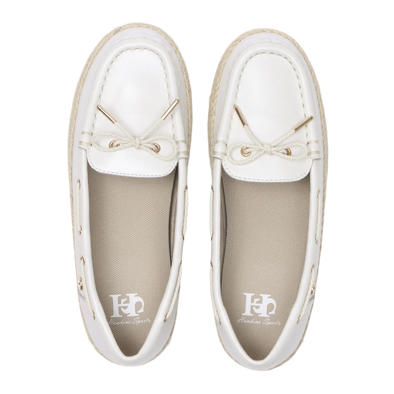 新品MAISON EUREKA ホワイトロッキンホース スリングバックシューズ レディース 【HAWKINS】 ホーキンス KATE レース モカシンシューズ