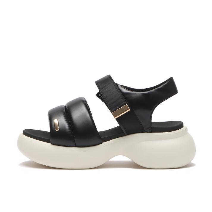 	���f�B�[�X �yABC SELECT�z �G�[�r�[�V�[�Z���N�g CL VL PUFF SANDAL 6 �{�����[���p�t�T���_�� 6 W2064 BLACK