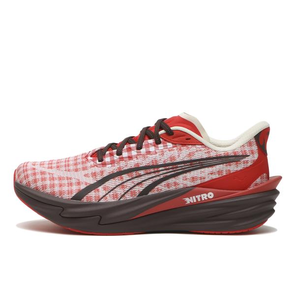 PUMA デヴィエイト ニトロ 4 チェック レッド 25cm
