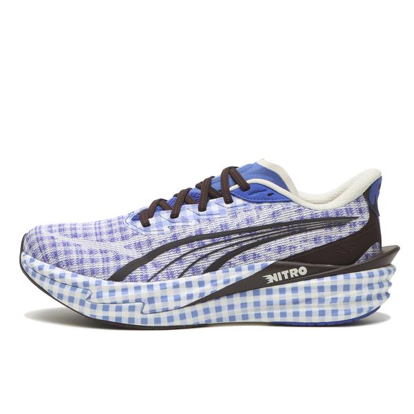 PUMA デヴィエイト ニトロ 4 チェック ブルー 25cm