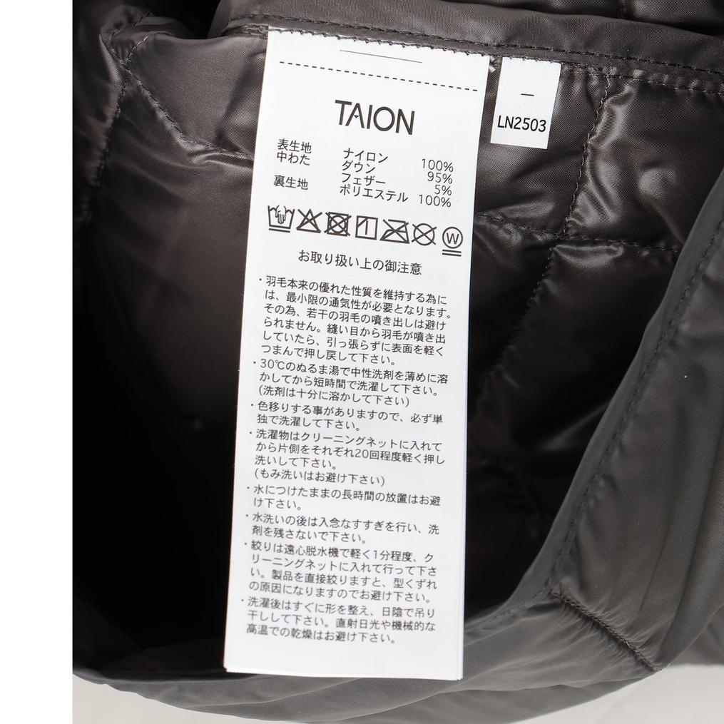  TAION TAION Basic Crewneck Button Innerdown Jacket画像5