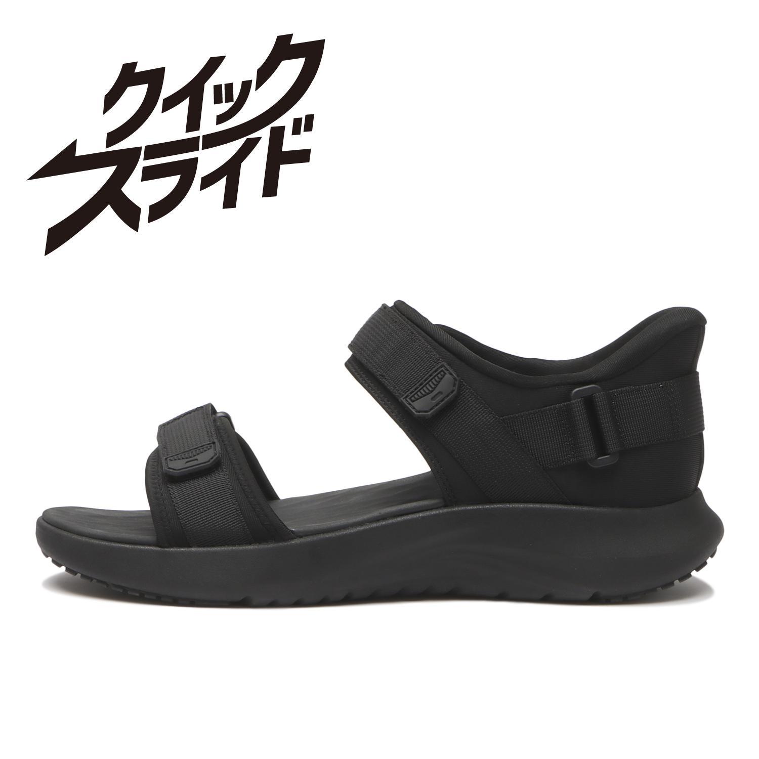 黒 スポーツサンダル ストラップ付き✖️4 ABC SELECT】 エービーシーセレクト DRY STRAP SANDAL ドライ