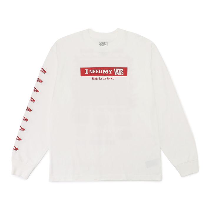 VANS】 ヴァンズ I Need My LS Tee ロングスリーブ VN000SRDWHT WHITE 