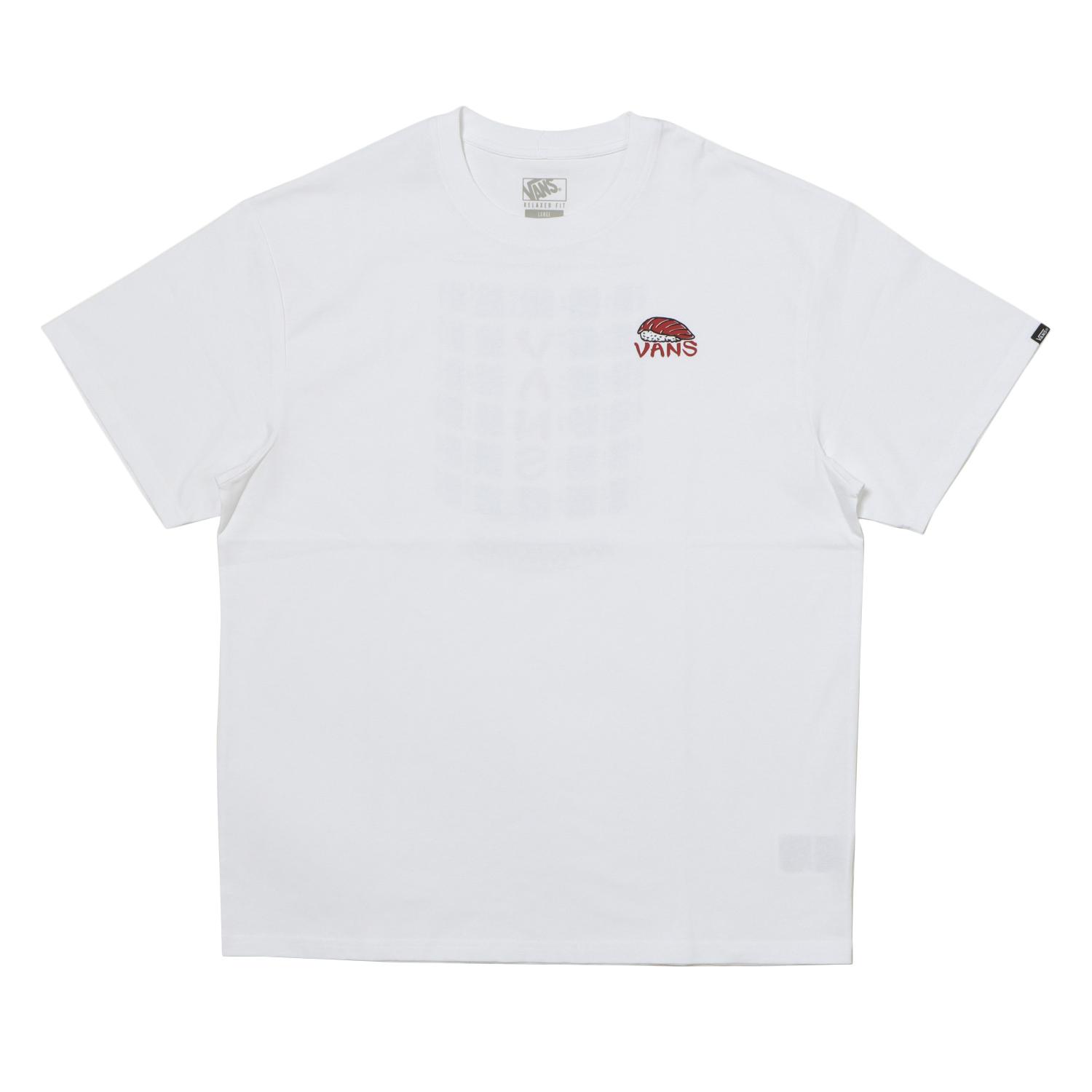 �yVANS�z ���@���Y SUSHI TEE CUP SS TEE �V���[�g�X���[�u VN0011YAWHT ABC-MART���� WHITE