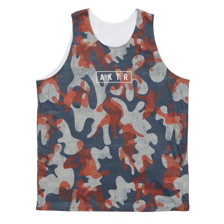 AKTR PLAY CAMO REVERSIBLE TANK NAVYxWHITE
