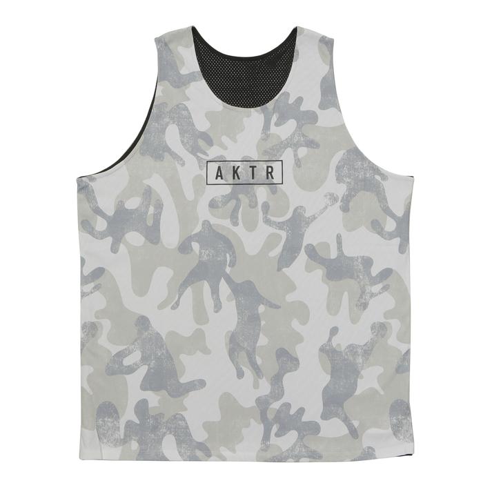 AKTR PLAY CAMO REVERSIBLE TANK WHITExBLACK