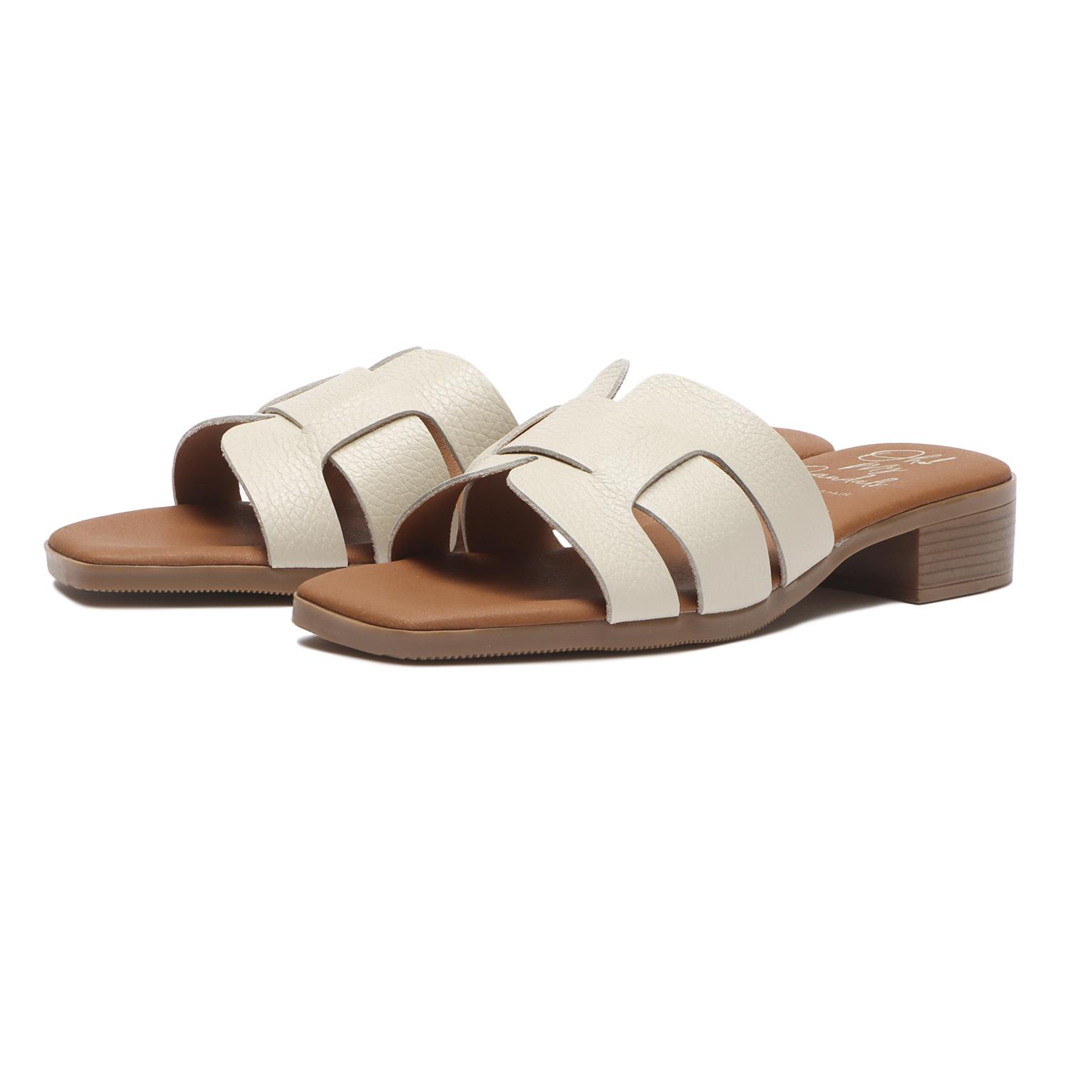 レディース 【OH! MY SANDALS】 オーマイサンダルズ SQUARE LEATHER