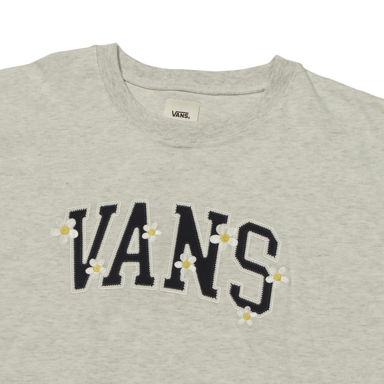 VANS】 ヴァンズ W college logo flower TEE ショートスリーブ