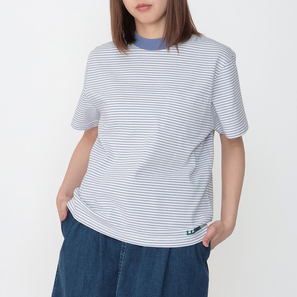 モデル：161㎝ / 着用サイズ：M L.L.Bean L.L.Bean W's Union S/S Striped Tee画像1