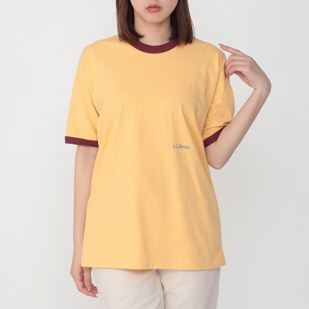 モデル：161㎝ / 着用サイズ：M L.L.Bean L.L.Bean W's Morrill S/S Ringer Tee画像1