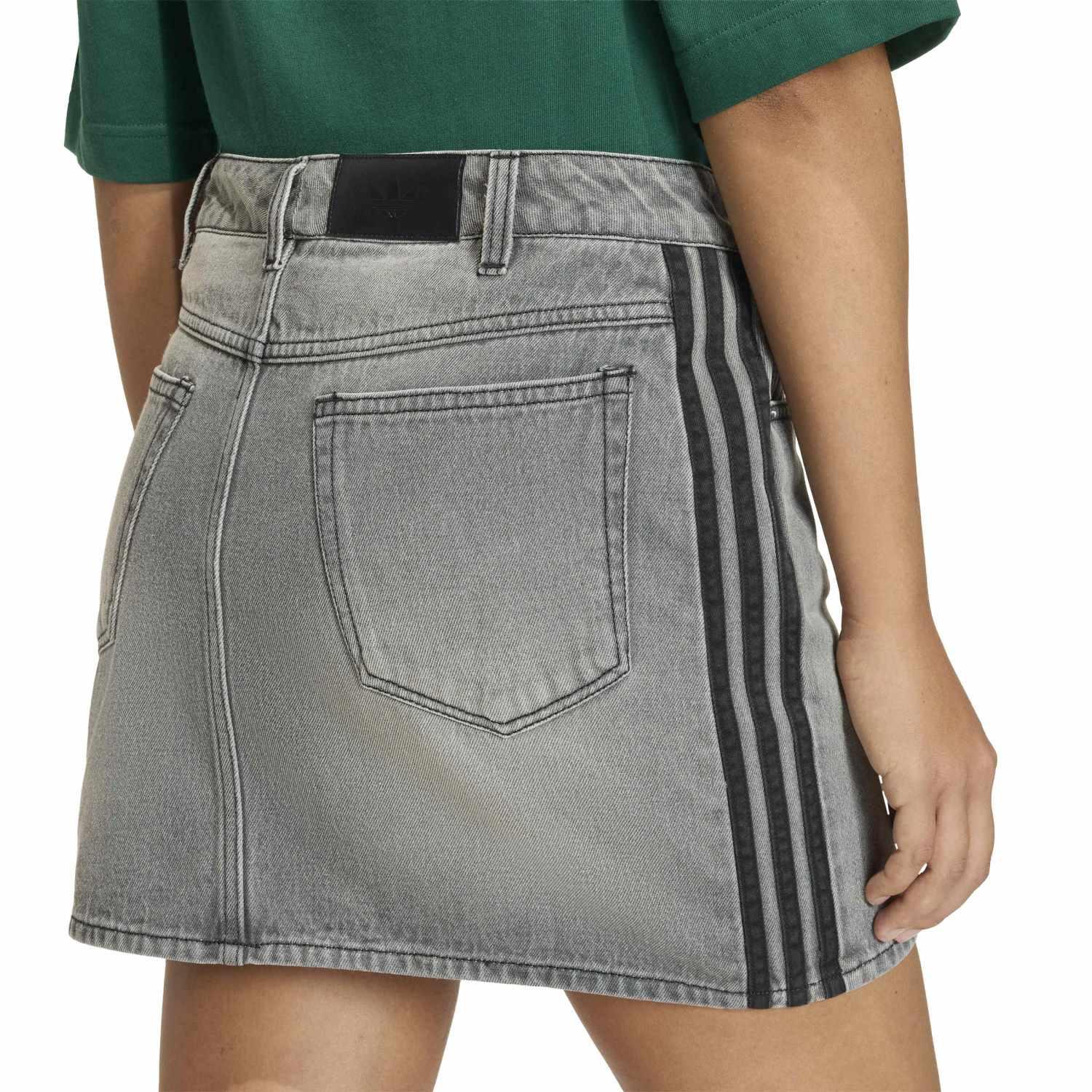 新品⛳️ L アディダス セットアップ 二の腕カバー　グレープリーツスカート 半袖 レディース 【adidas】 アディダス W 3ST DENIM SKIRT スカート KD2925