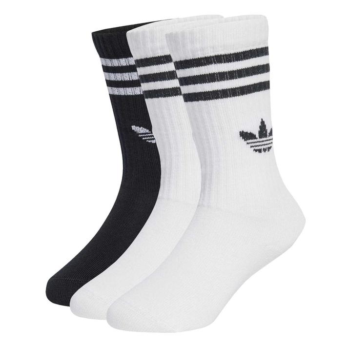 �L�b�Y �yadidas�z �A�f�B�_�X K CREW SOCKS 3P 3P �\�b�N�X JZ7496 WHT/WHT/BLK M