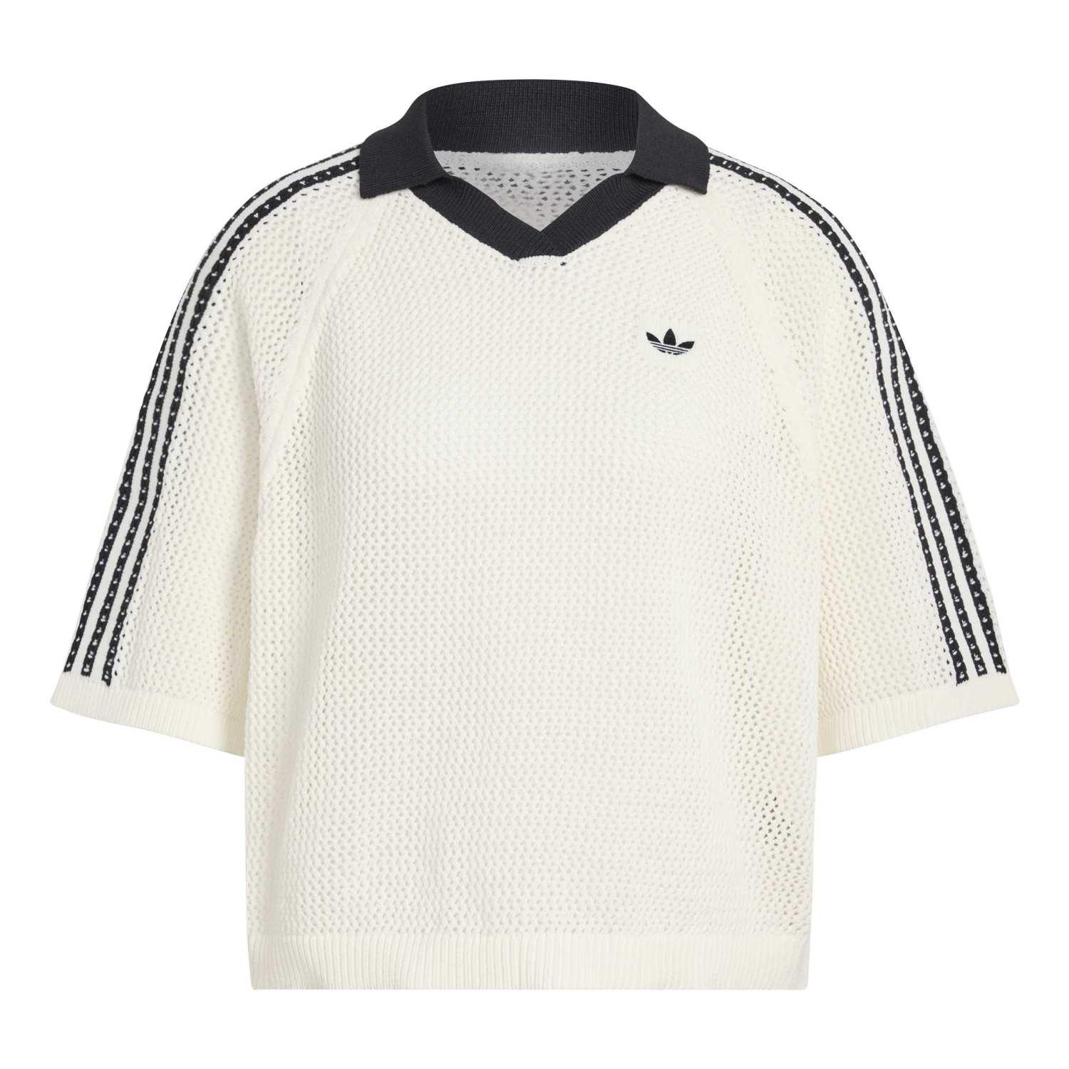 レディース 【adidas】 アディダス W KNIT CROCHET SS POLO ショート