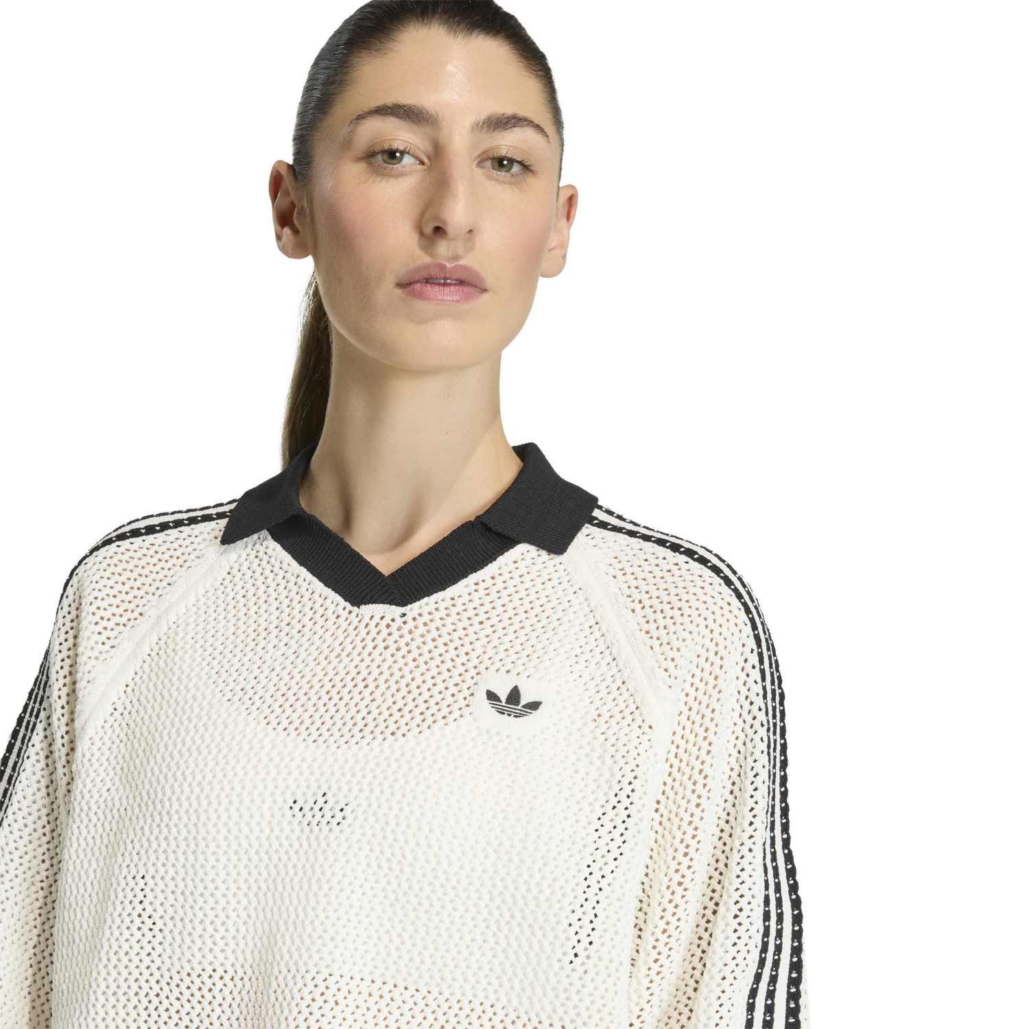 レディース 【adidas】 アディダス W KNIT CROCHET SS POLO ショート