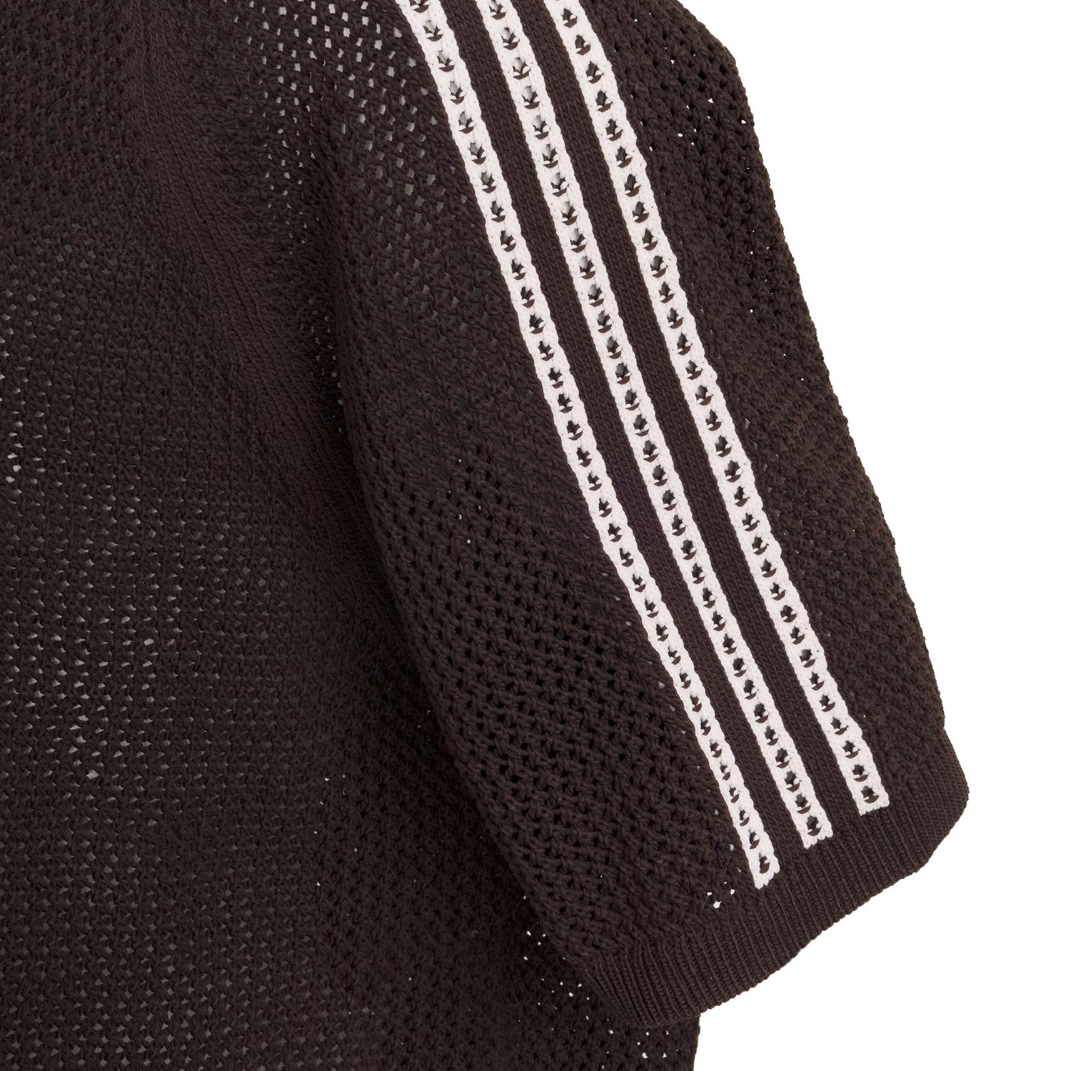 レディース 【adidas】 アディダス W KNIT CROCHET SS POLO ショート
