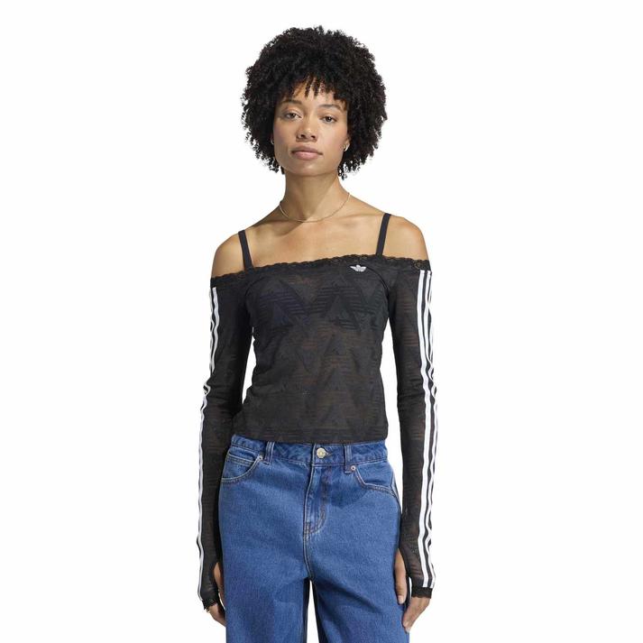 adidas �����O�X���[�u BLACK