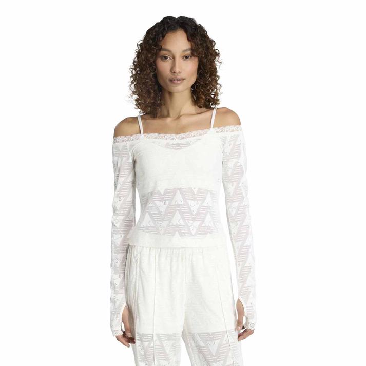 adidas �����O�X���[�u CLOUDWHITE