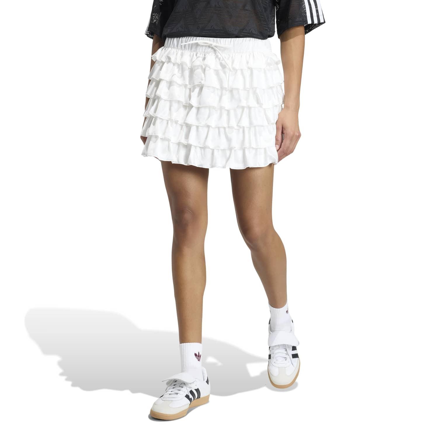 レディース 【adidas】 アディダス W LACE RUFFLE MINI SKIRT スカート