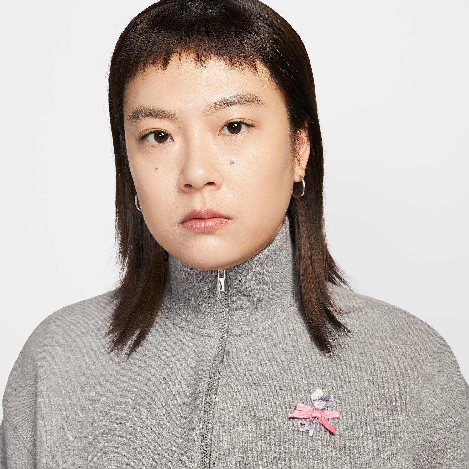 レディース 【NIKE】 ナイキ W KTMH FLC QZ CROP スウェット ハーフ