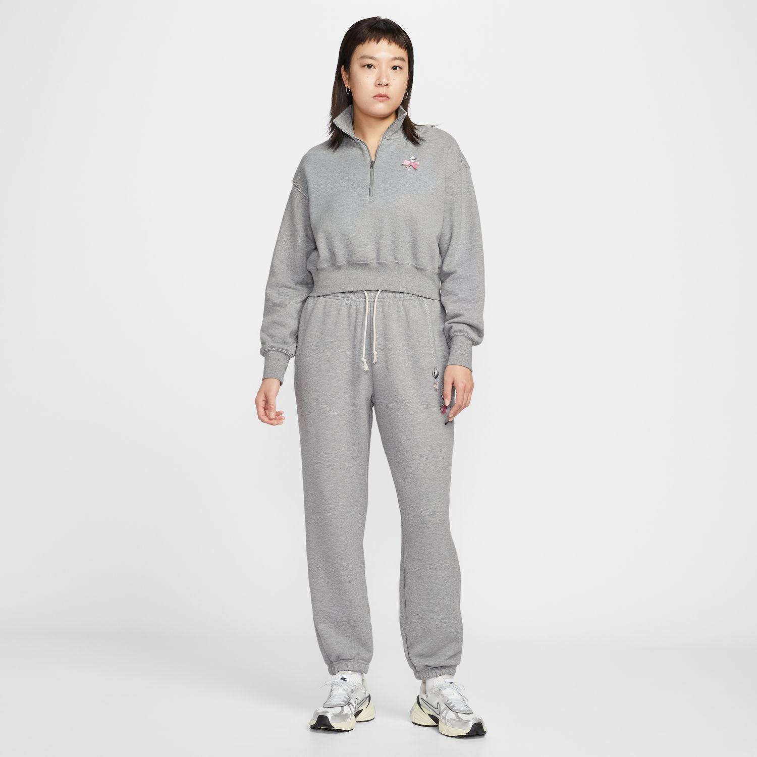 レディース 【NIKE】 ナイキ W KTMH FLC QZ CROP スウェット ハーフ