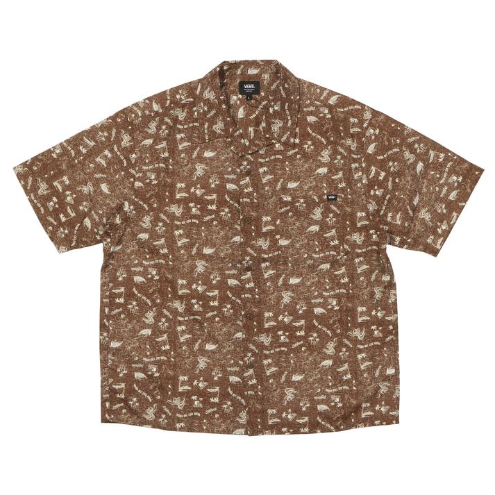 VANS �V���[�g�X���[�u BROWN