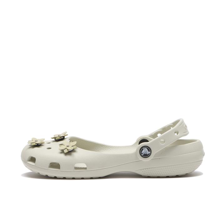 �y���������z ���f�B�[�X �ycrocs�z �N���b�N�X CLASSIC FLORAL BALLET �N���V�b�N�t���[�����o���G 213970-0HZ LINEN 22cm