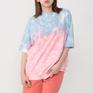 モデル：１６１cm / 着用サイズ：S Healthknit HEALTH KNIT W's Henleyneck S/S Tee Tye dye画像1