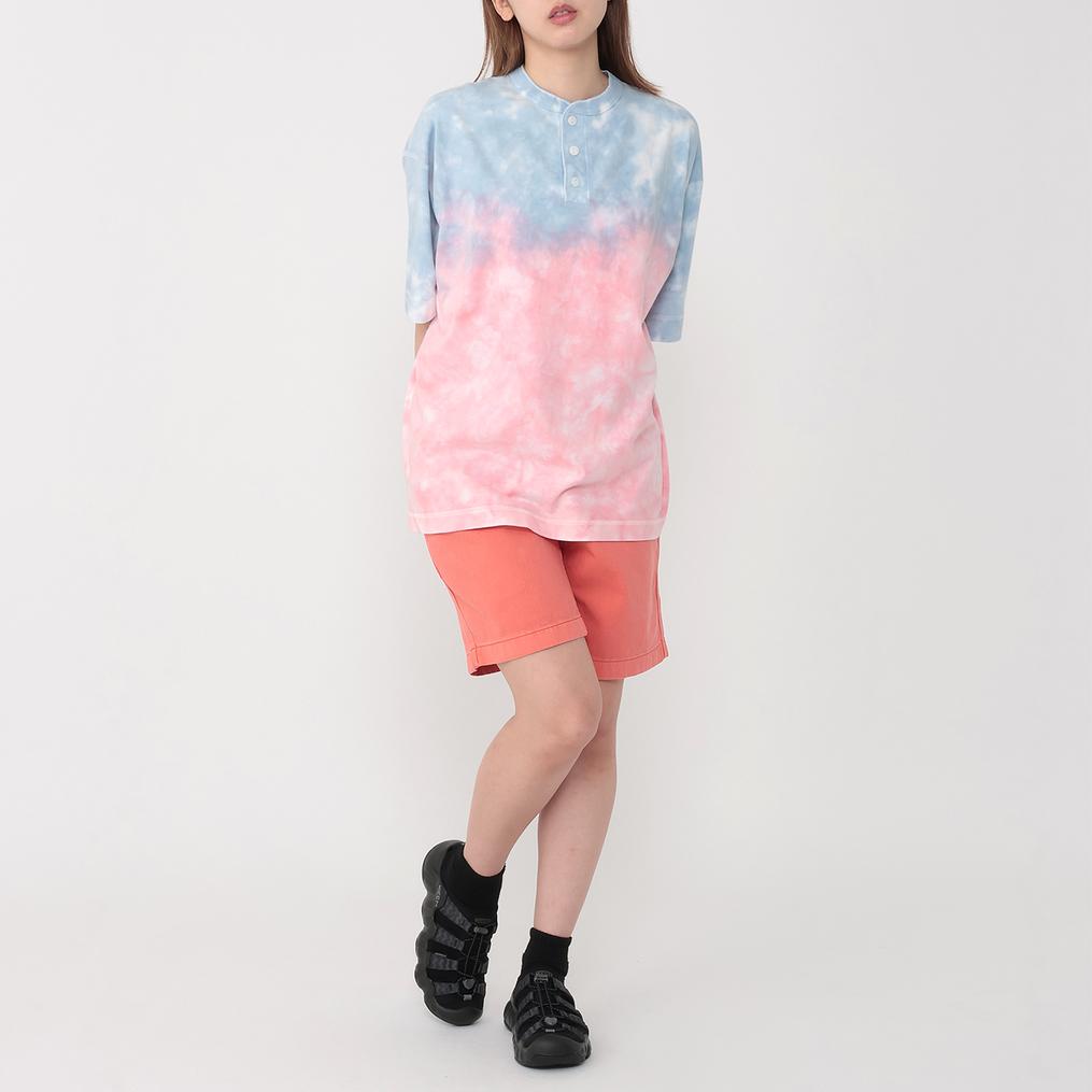  Healthknit HEALTH KNIT W's Henleyneck S/S Tee Tye dye画像2