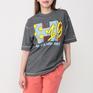 モデル：１６１cm / 着用サイズ：S Healthknit HEALTH KNIT W's Crew S/S Smiley Print Tee画像1